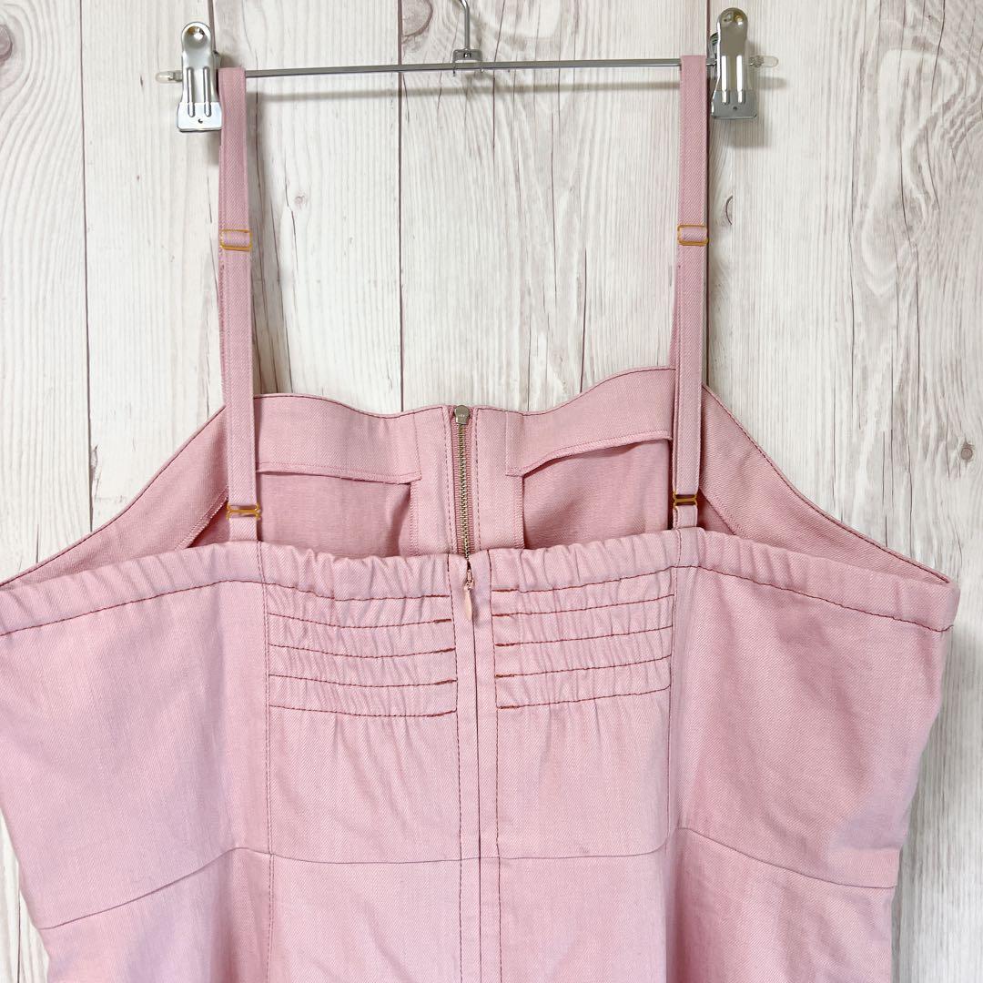 【マーリエルカセット】オーバーオール　スカート　大きめ　ピンク　ワンピース