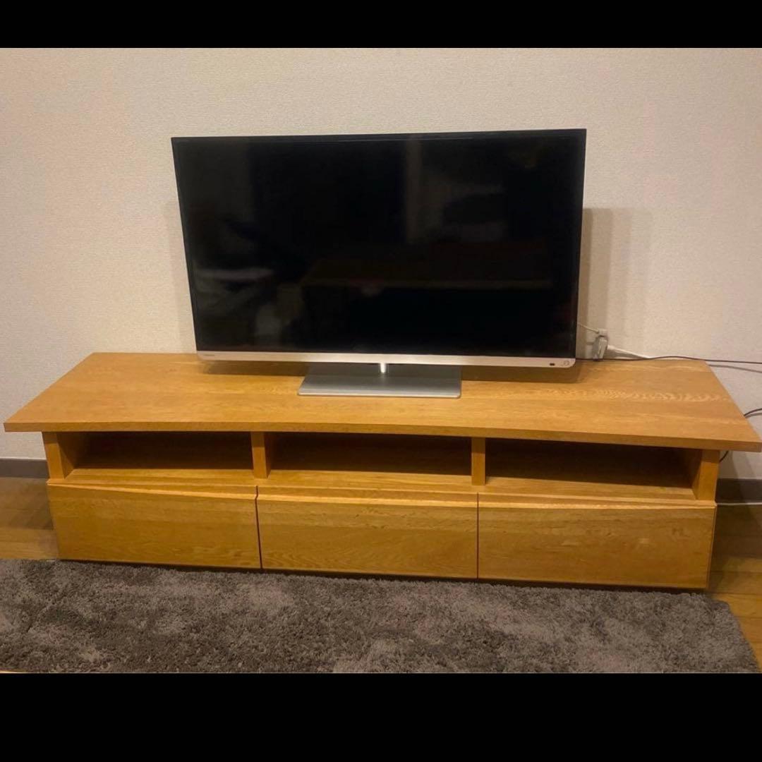 国産品　タモ集成材　テレビボード　木製テレビ台　w160㎝