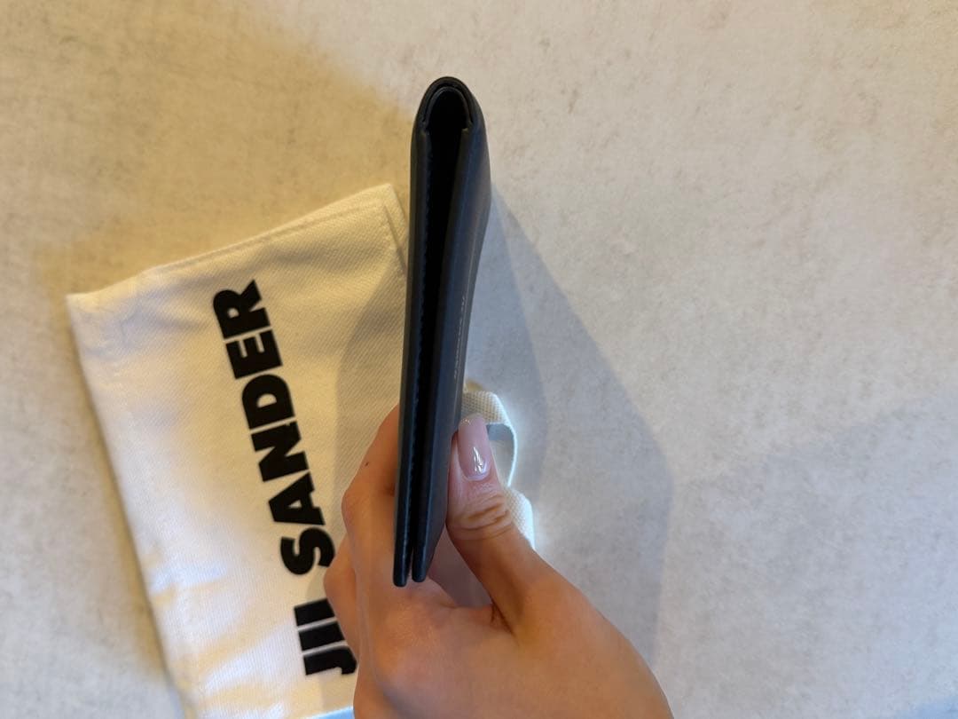 JIL SANDER 黒 二つ折り財布 保存袋付き