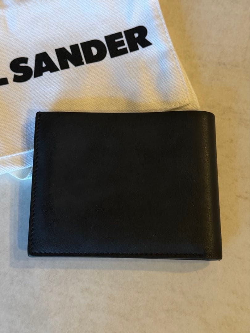 JIL SANDER 黒 二つ折り財布 保存袋付き