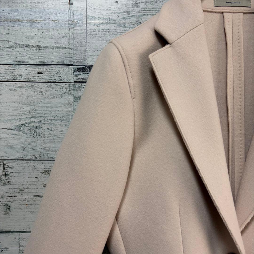 ☆美品☆ボリオリ　ウールテーラードジャケット　銀ボタン　オフホワイト　イタリア製