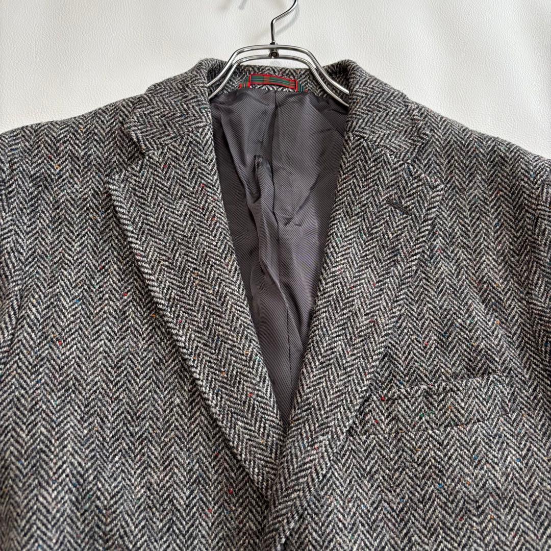 美品 ハリスツイード スタンリーブラッカー XL ミックス くるみ ジャケット
