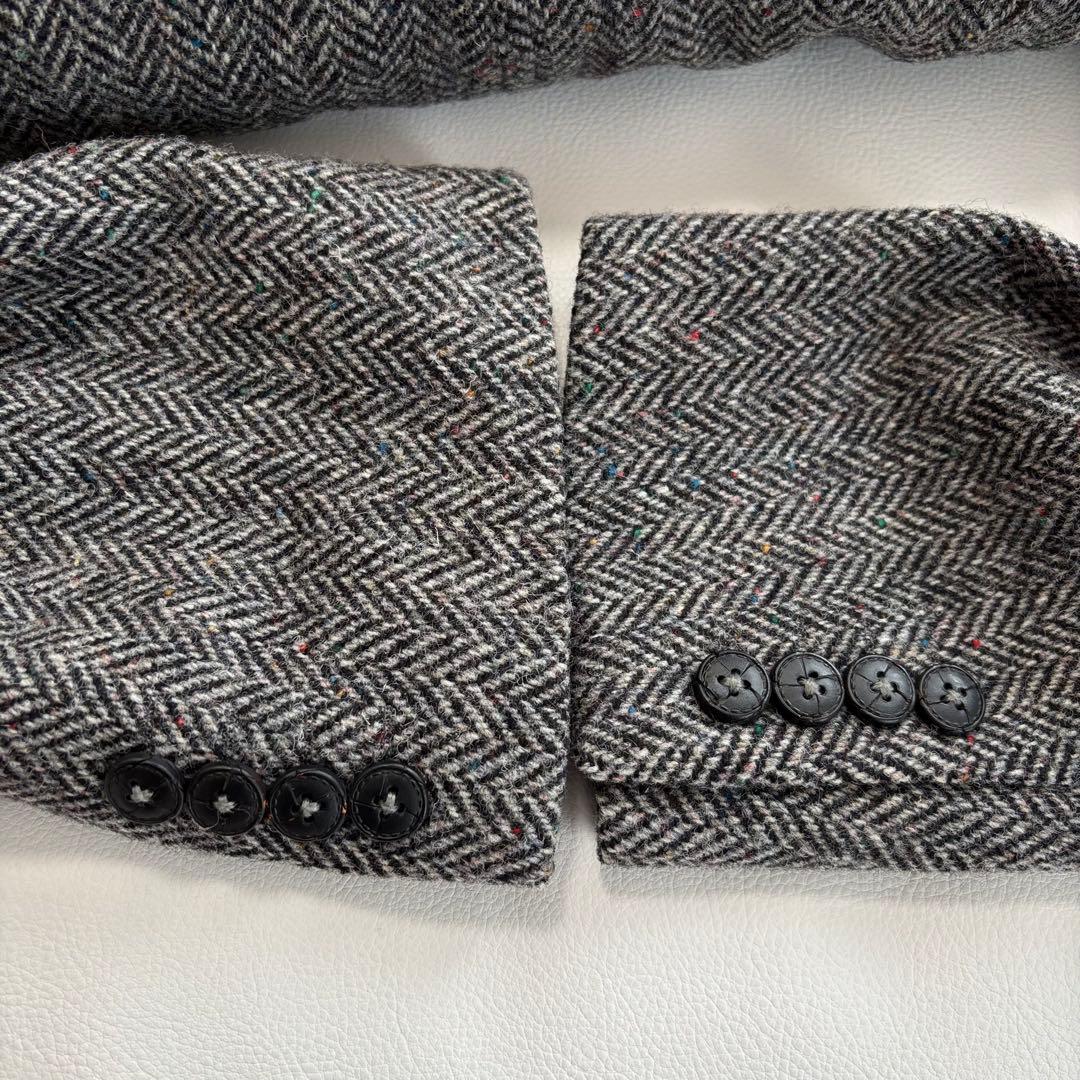 美品 ハリスツイード スタンリーブラッカー XL ミックス くるみ ジャケット