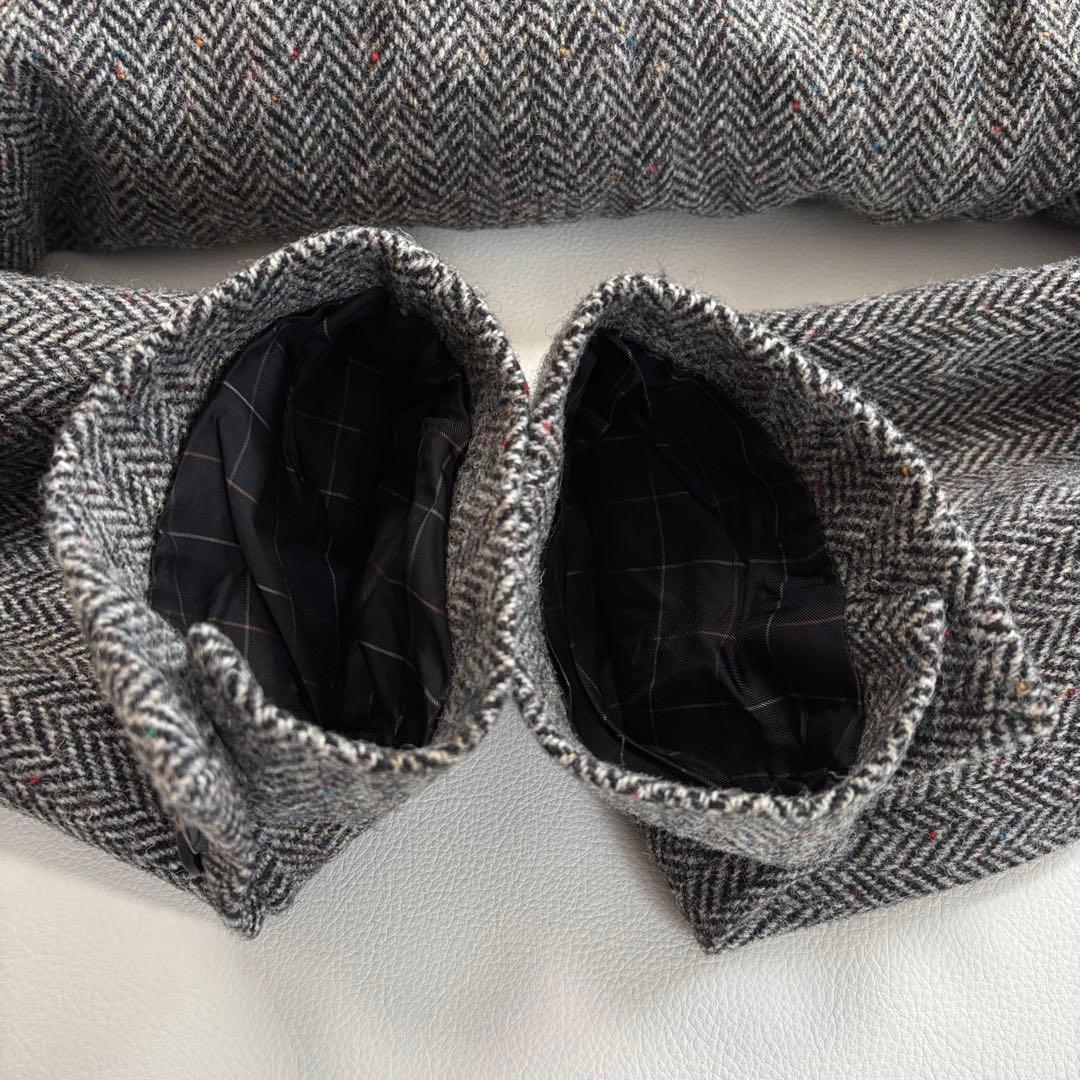 美品 ハリスツイード スタンリーブラッカー XL ミックス くるみ ジャケット