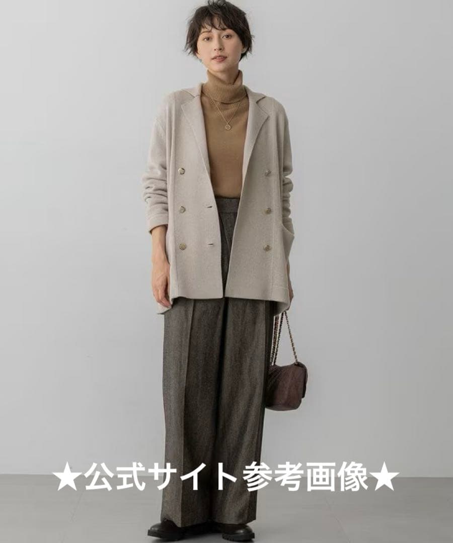 ♡23区♡今季 【見上愛さん着用】カシミヤブレンド ニット ジャケット♡ベージュ