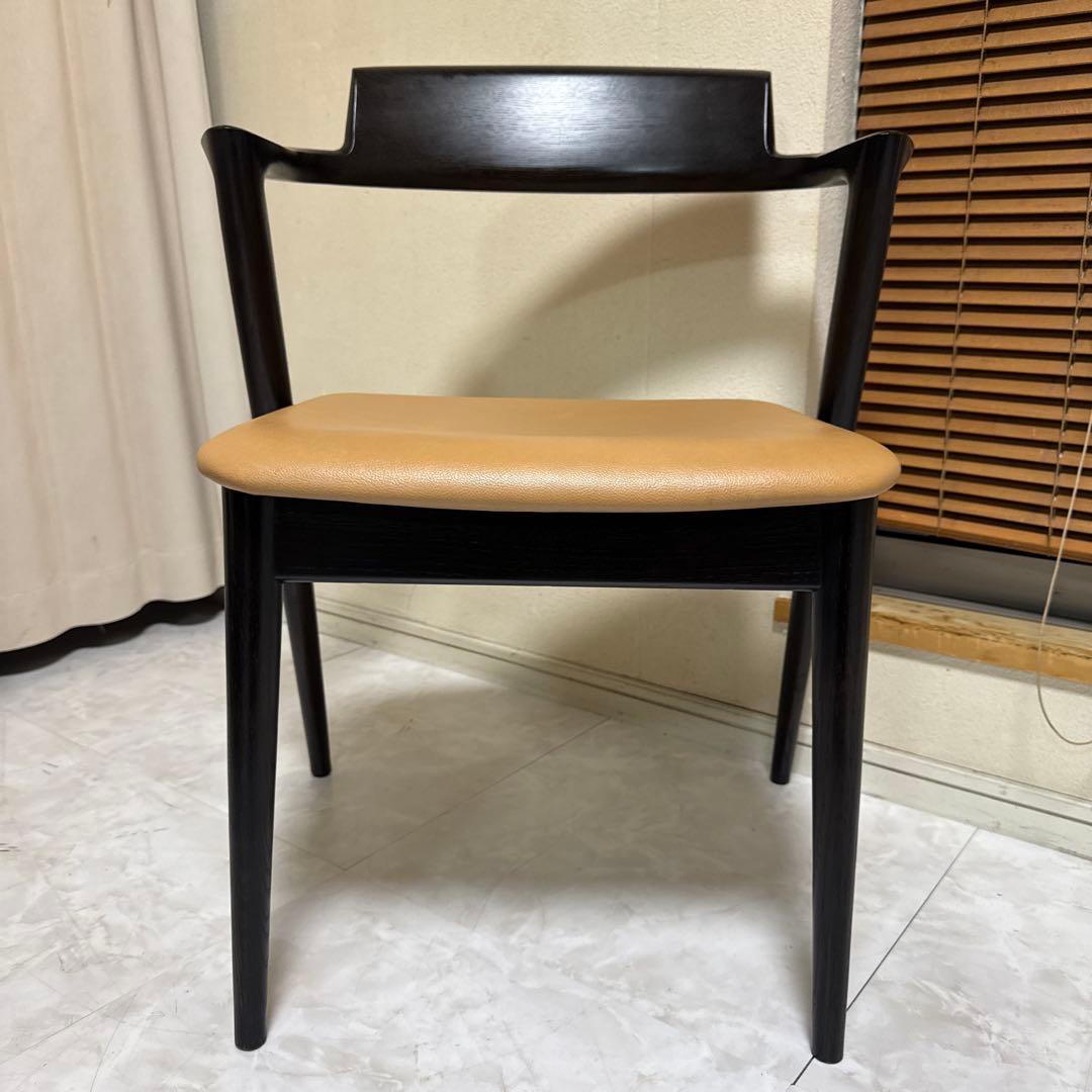 飛騨産業 SEOTO（セオト）飛騨家具 セミアームチェア　張り座 BK