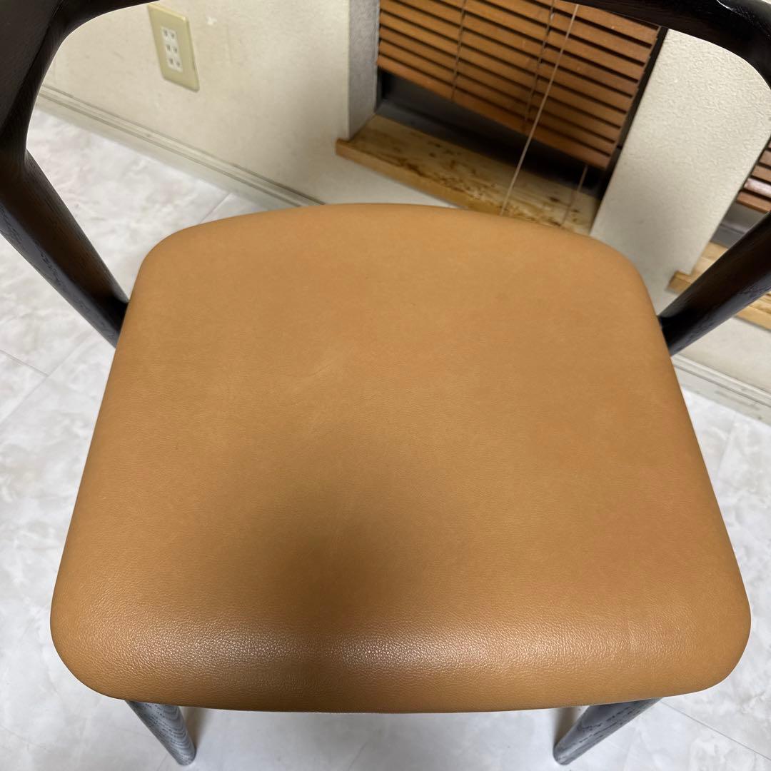 飛騨産業 SEOTO（セオト）飛騨家具 セミアームチェア　張り座 BK