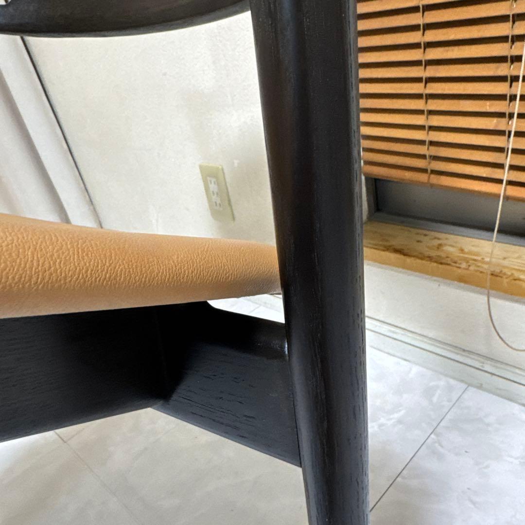 飛騨産業 SEOTO（セオト）飛騨家具 セミアームチェア　張り座 BK