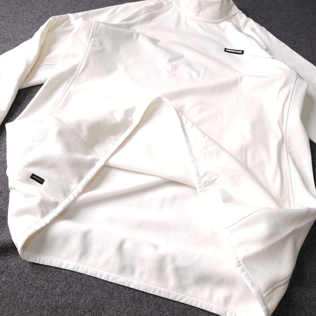 BRIEFING 裏起毛 異素材 ナイロン 長袖 モックネックスニードトレーナー