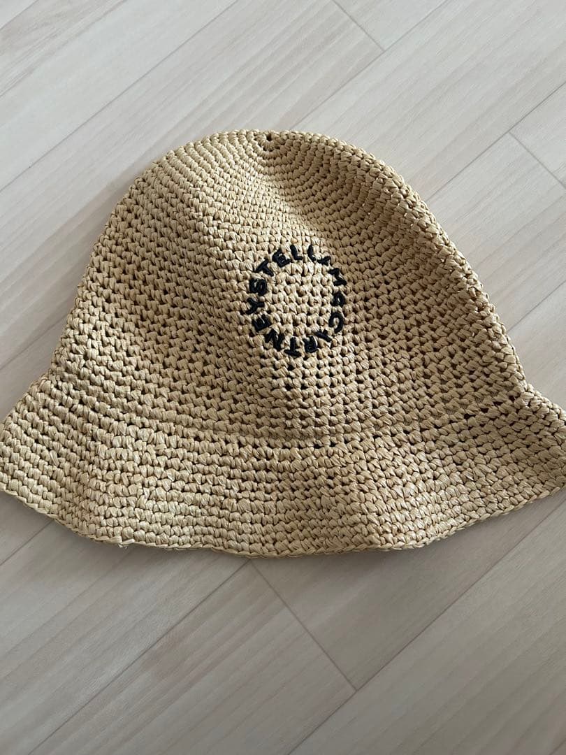 Stella McCartney 麦わら帽子 57ベージュ バケットハット