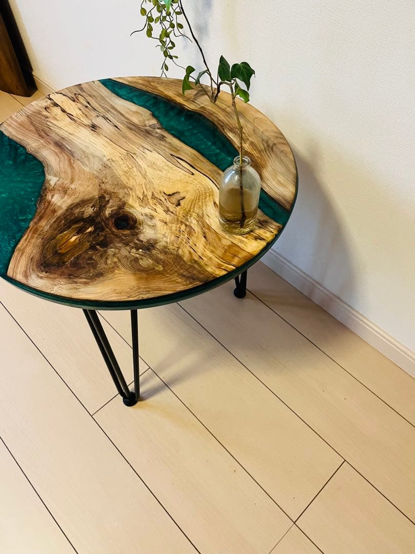 レジンテーブル　サイドテーブル　コーヒーテーブル　ソファテーブル