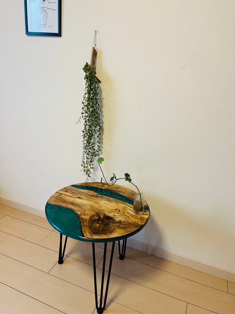 レジンテーブル　サイドテーブル　コーヒーテーブル　ソファテーブル