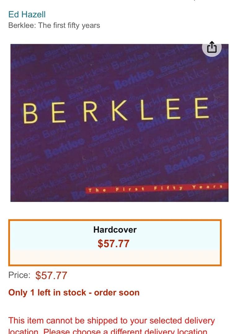 超激レア Berklee : The first fifty years