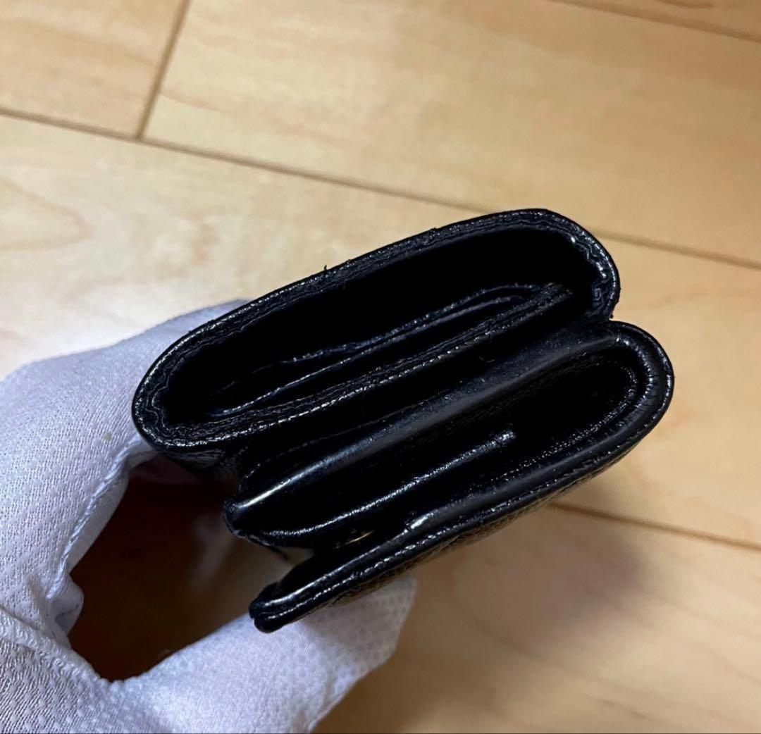 SAINT LAURENT ミニ 三つ折り財布 YSL レザー キルティング