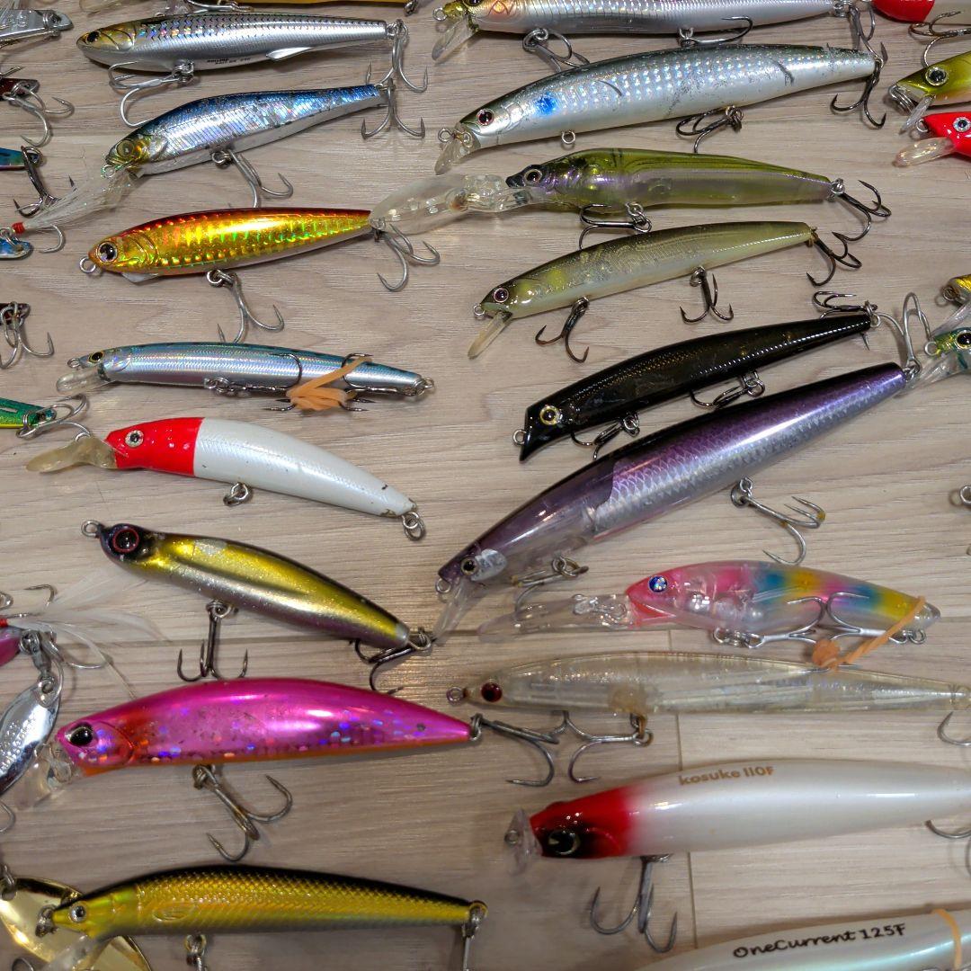 釣り用タックルボックス シーバス用ルアー70個超セット まとめ売り