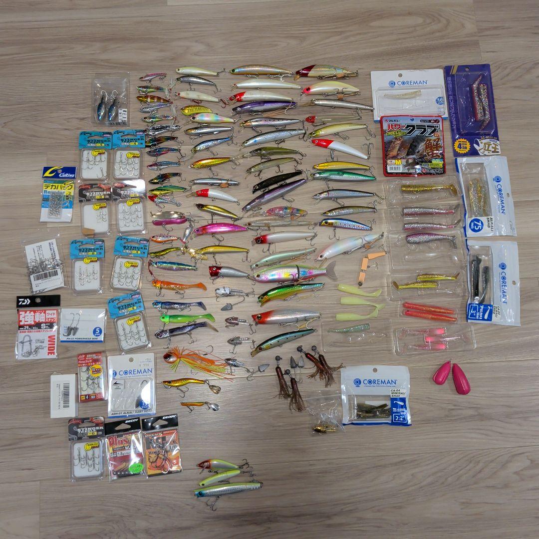 釣り用タックルボックス シーバス用ルアー70個超セット まとめ売り