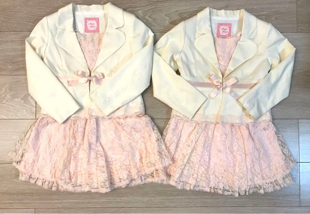 美品　2着セット　 メゾピアノ　フォーマル　スーツ　双子　120