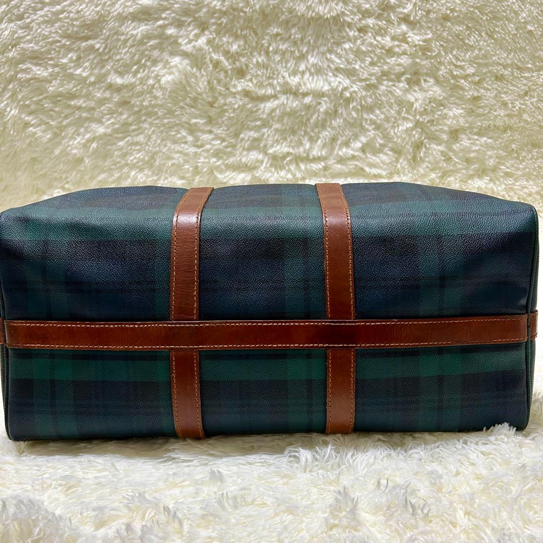 価格交渉歓迎⭐️ ポロラルフローレン　ボストンバッグ　タータンチェック　レザー　革