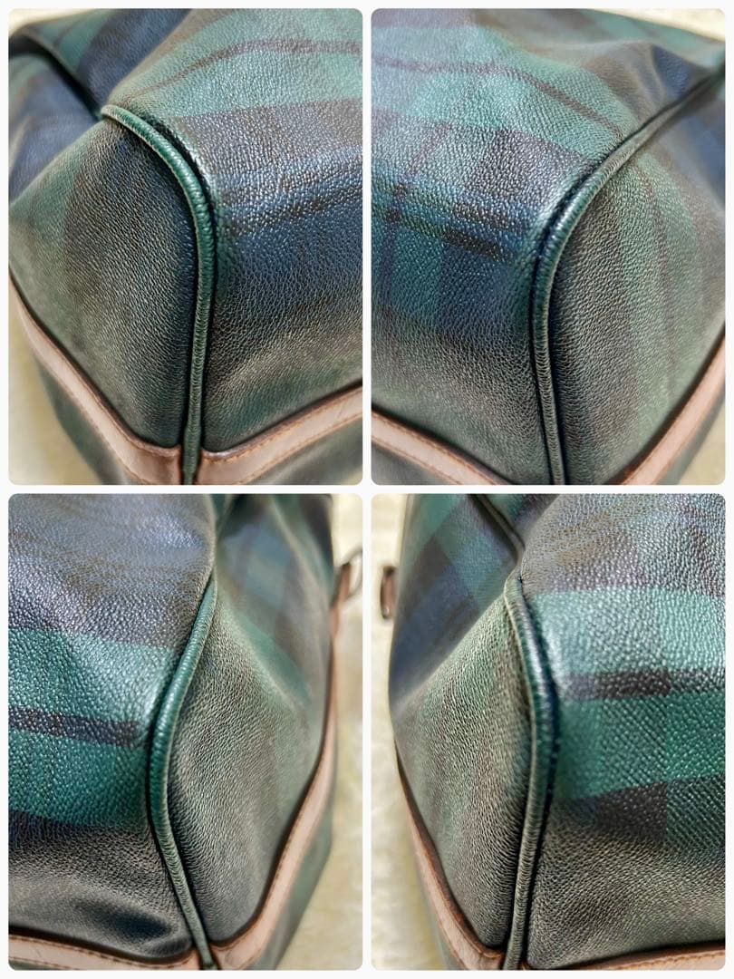 価格交渉歓迎⭐️ ポロラルフローレン　ボストンバッグ　タータンチェック　レザー　革