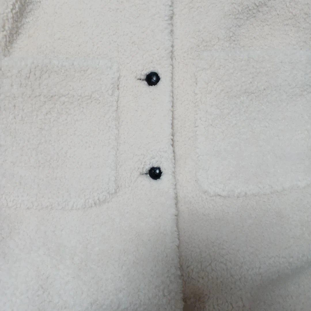 しろみ【美品】yori スイートボアフードロングコート　38