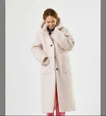 しろみ【美品】yori スイートボアフードロングコート　38