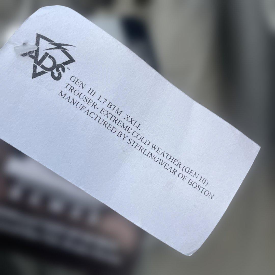 デッドストック　米軍 実物　ECWCS Gen3 Level 7パンツ　XXL