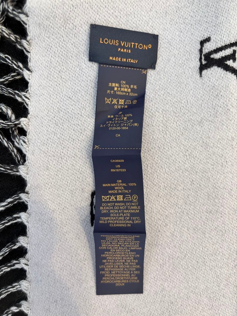 LOUIS VUITTON マフラー ブラゾン ブラック