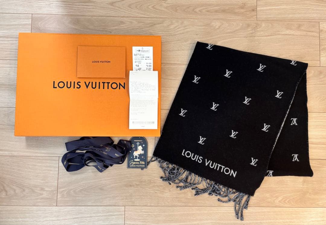 LOUIS VUITTON マフラー ブラゾン ブラック