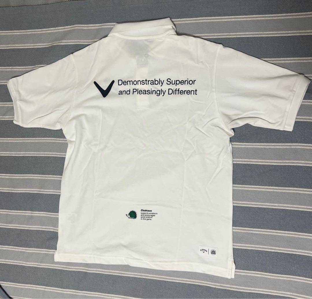Clubhaus×Callawayコラボポロシャツ メンズMサイズ 白