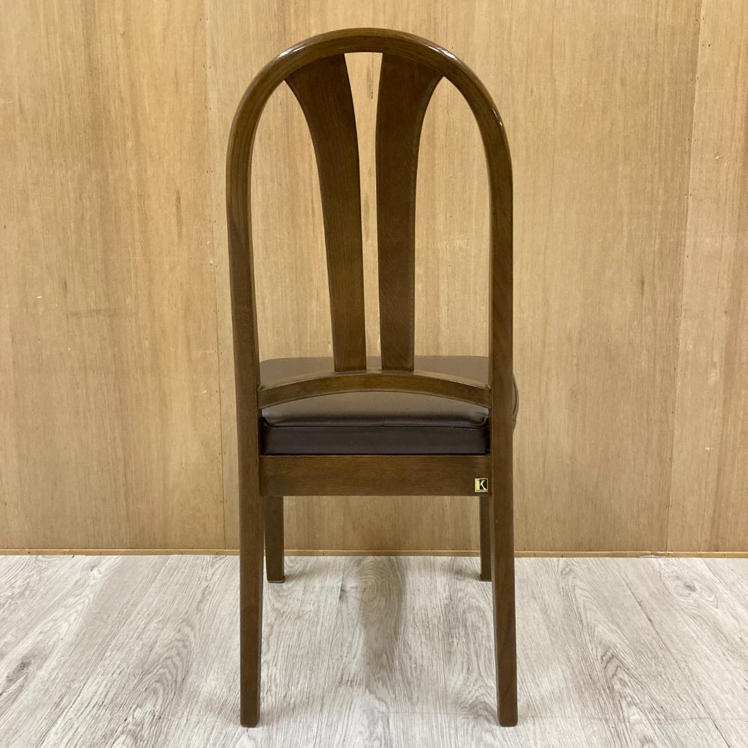 【飛騨産業】HIDA キツツキ　ダイニングチェア　椅子　革張り　B