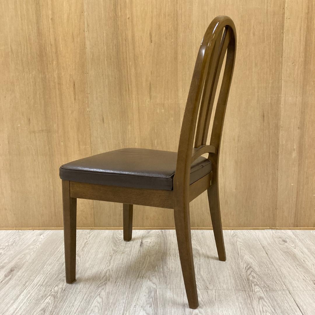 【飛騨産業】HIDA キツツキ　ダイニングチェア　椅子　革張り　B