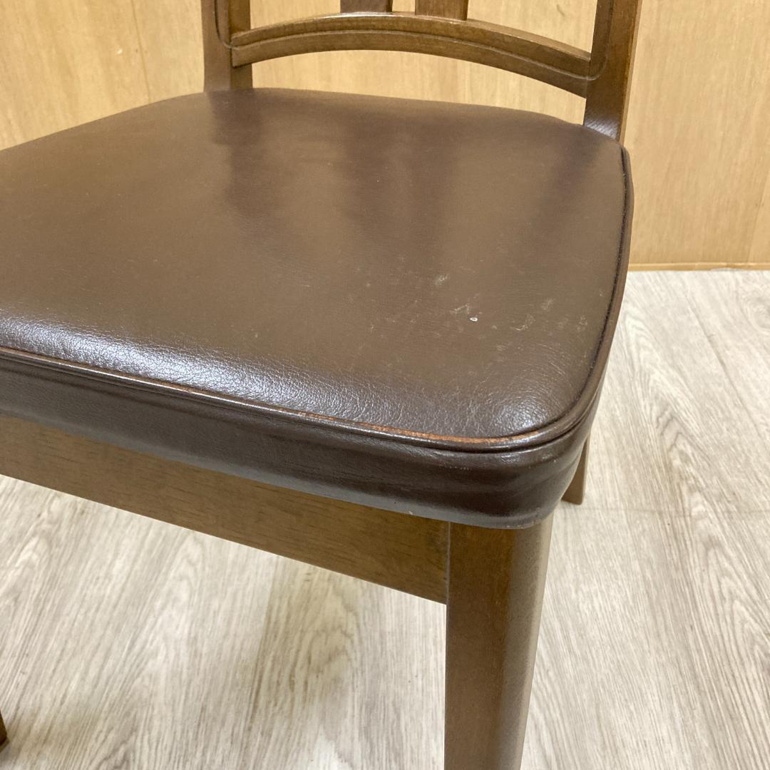 【飛騨産業】HIDA キツツキ　ダイニングチェア　椅子　革張り　B