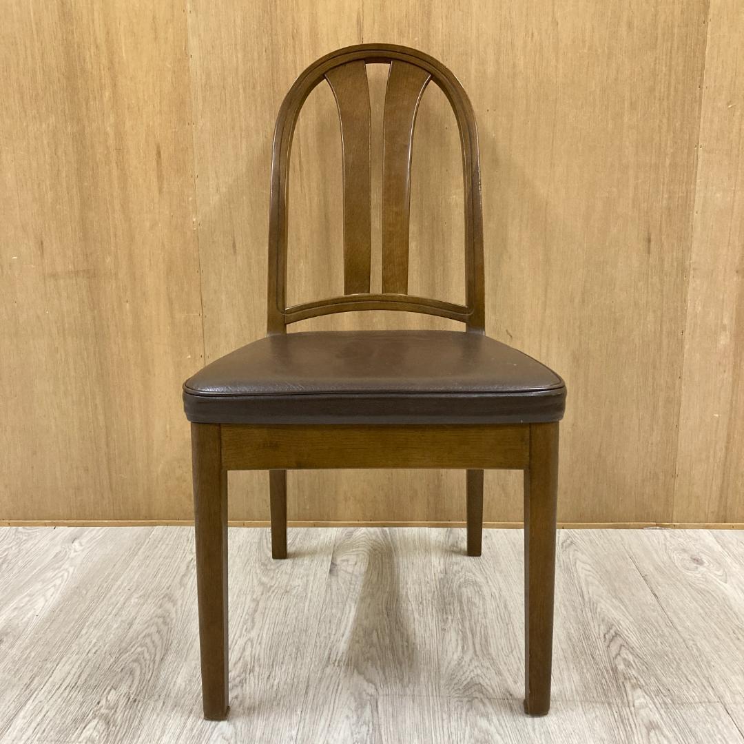 【飛騨産業】HIDA キツツキ　ダイニングチェア　椅子　革張り　B