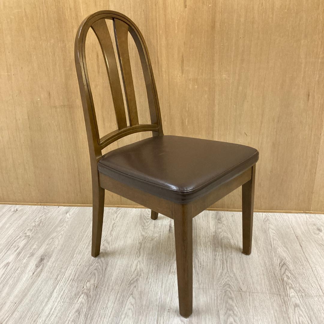 【飛騨産業】HIDA キツツキ　ダイニングチェア　椅子　革張り　B