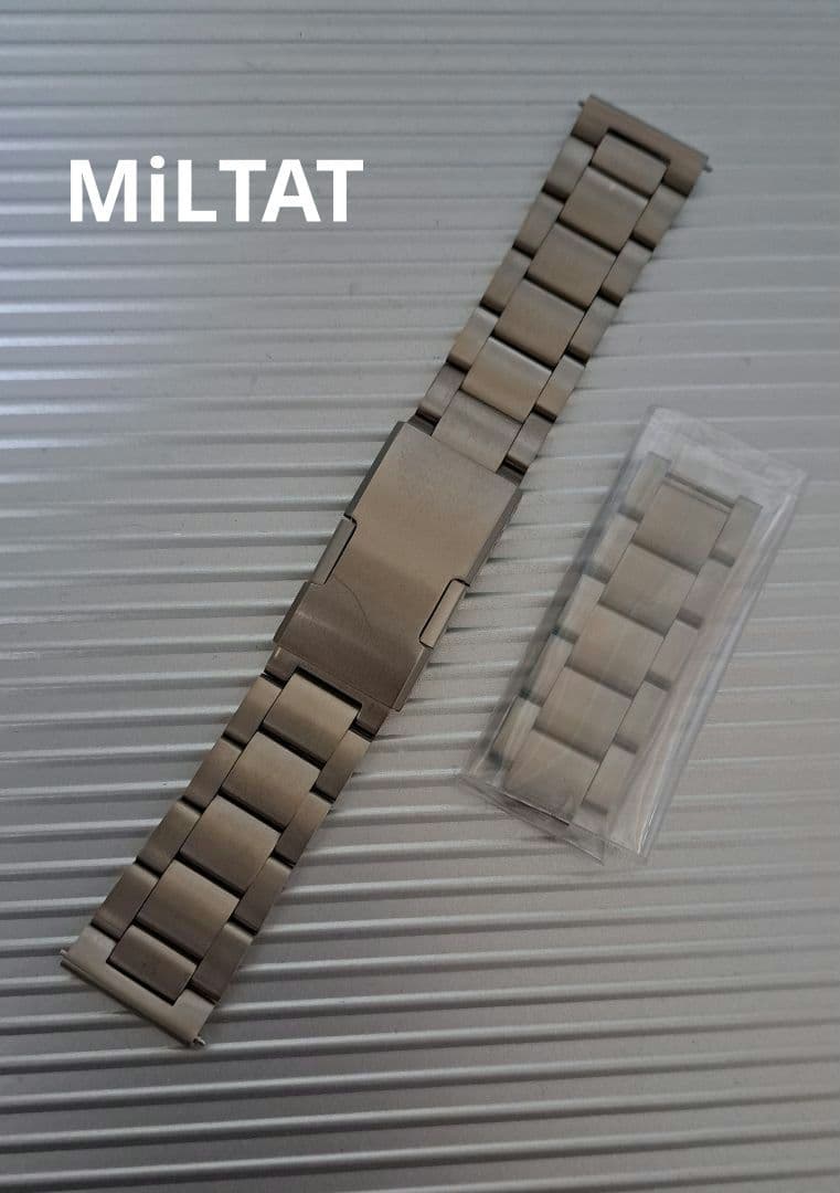 取り付け幅20㎜　タイコノート　MiLTAT　チタン3連ブレス