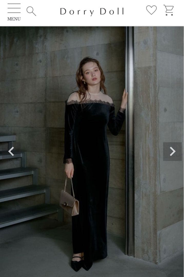 ワンピース Ladylike velour dress