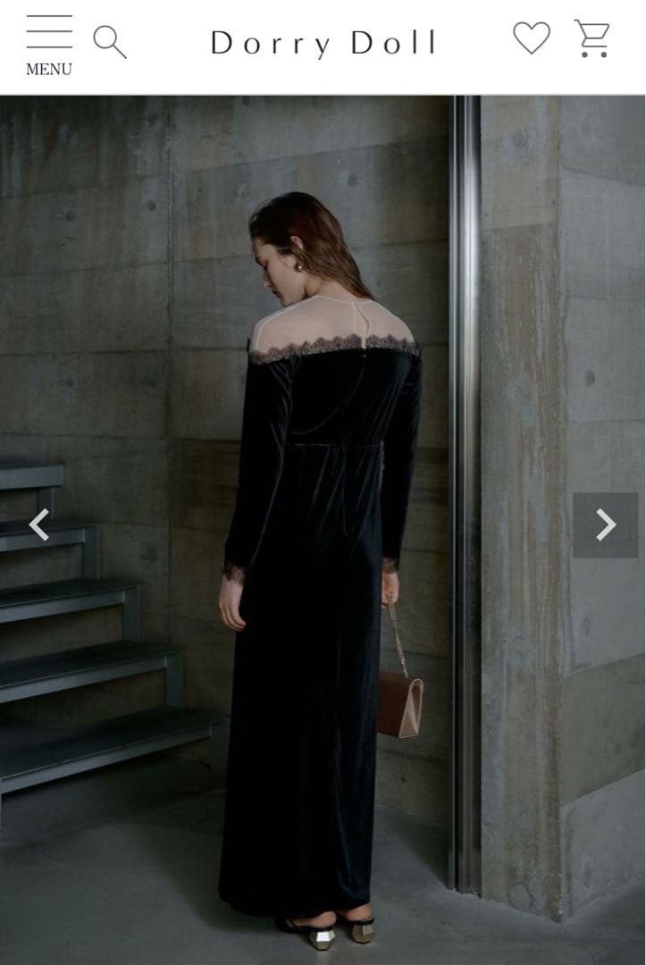 ワンピース Ladylike velour dress