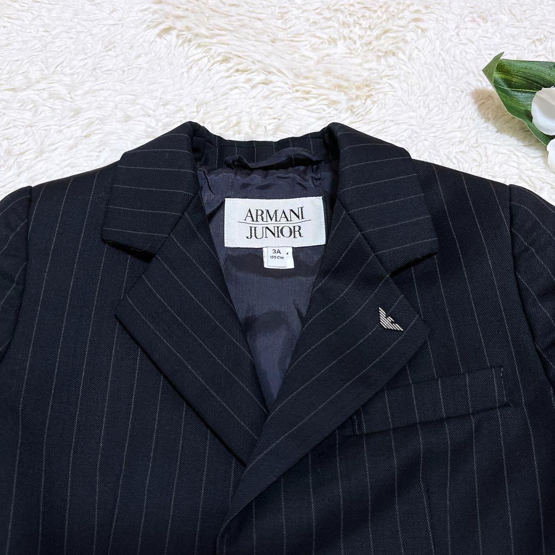 極美品✨アルマーニジュニア　スーツセットアップ　ストライプ　100cm　3A