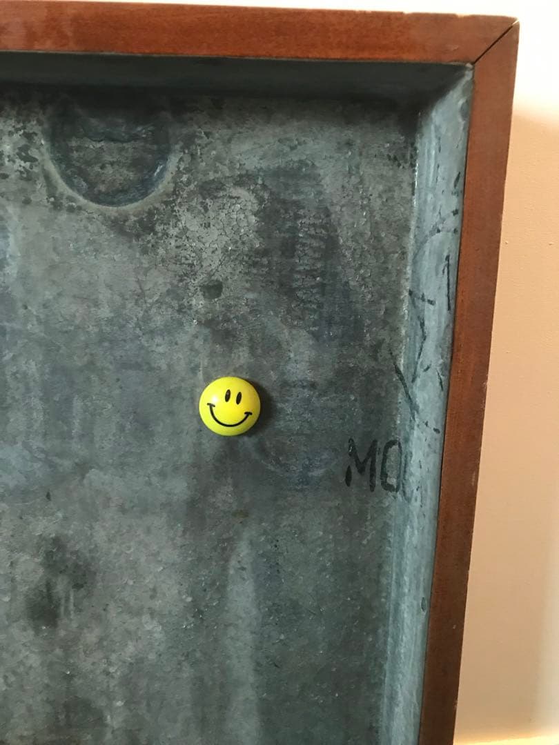 blue gray出品　レトロな木製植物台と味わい木箱