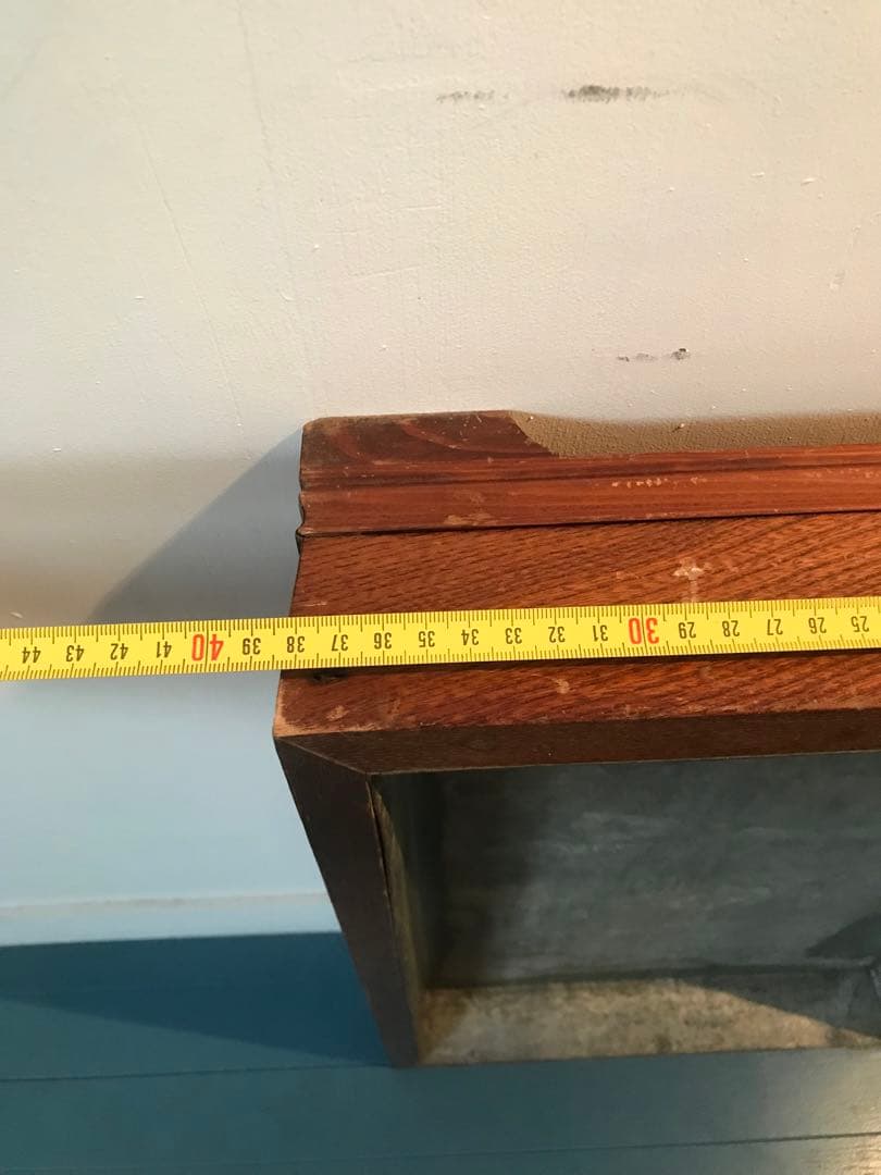 blue gray出品　レトロな木製植物台と味わい木箱