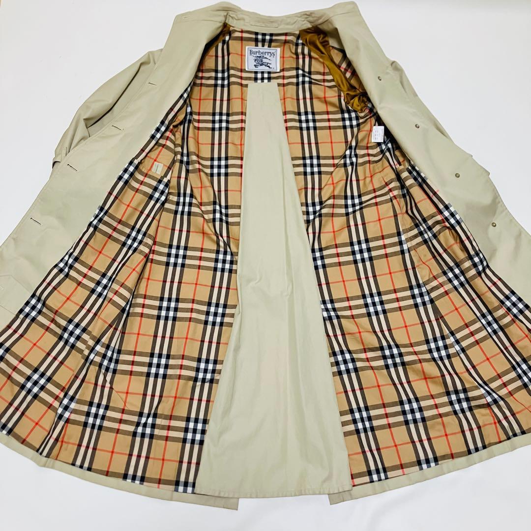 バーバリーズ ベルト付 トレンチ ノバチェック ベージュ ステンカラーコート