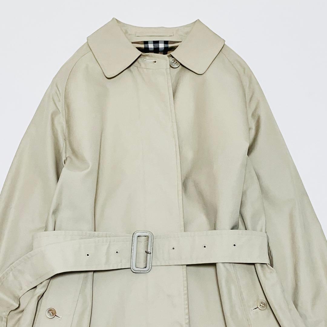 バーバリーズ ベルト付 トレンチ ノバチェック ベージュ ステンカラーコート