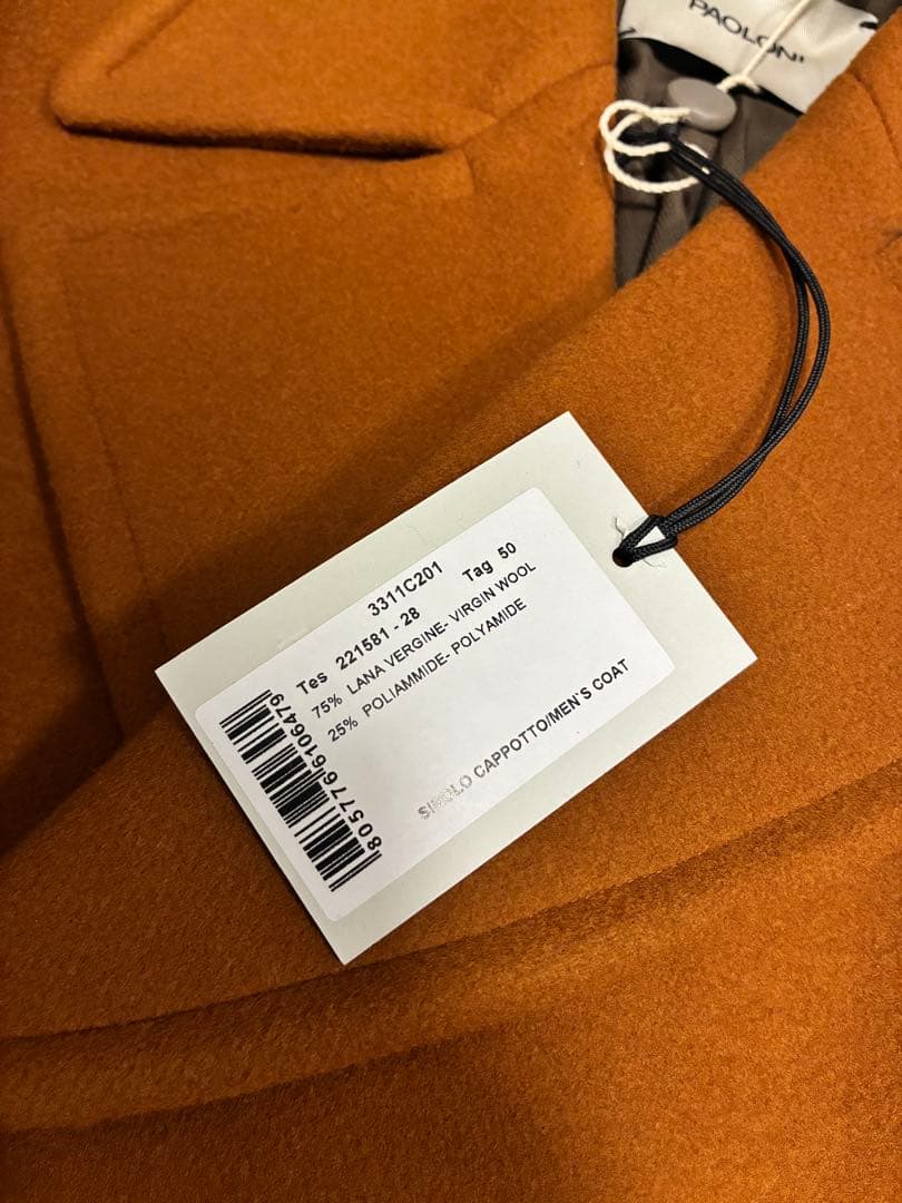 新品16.8万円　パオローニ　PAOLONI ダブル　チェスターロングコート