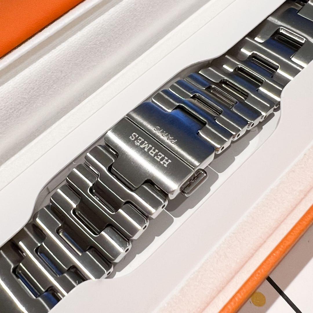 【ひろ】Apple Watch HERMES サティネ グランH 46mm