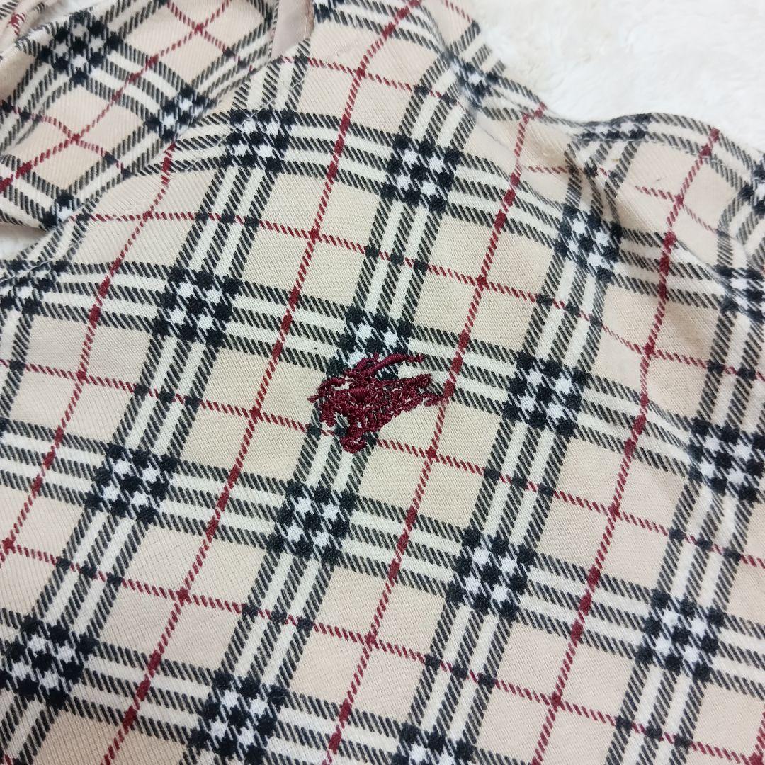 バーバリーブルーレーベル ノバチェック柄タンクトップ 背中リボン 38
