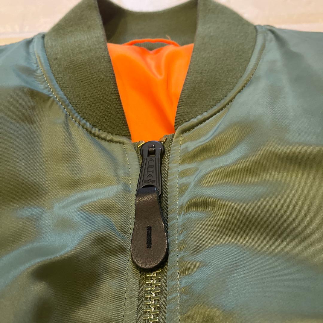 【極美品】アルファインダストリーズ MA-1 XL オリーブグリーン　カーキ