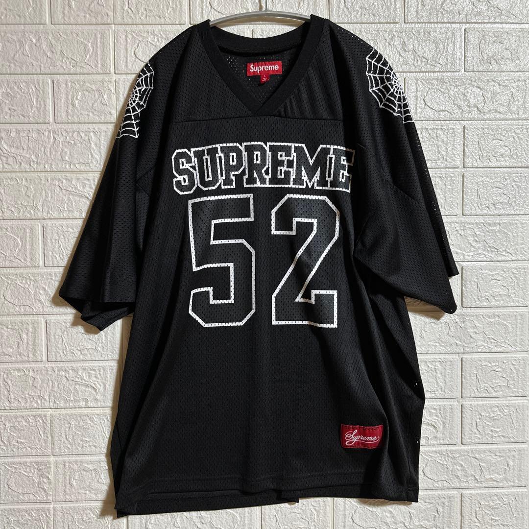 シャツ Supreme Spiderweb Football Jersey Black