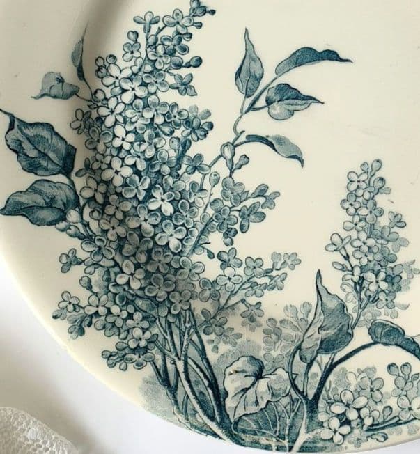 希少　美品　ジアン　LILAS 　平皿A　フランスアンティーク