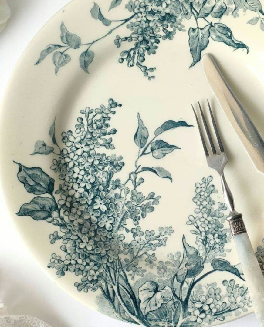 希少　美品　ジアン　LILAS 　平皿A　フランスアンティーク