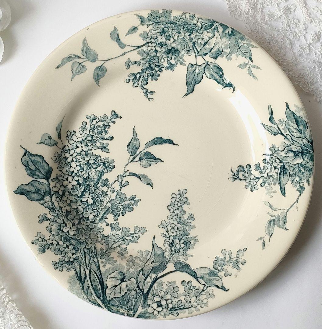 希少　美品　ジアン　LILAS 　平皿A　フランスアンティーク